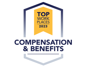 2023 Top Workplaces Compensation & Benefits Award - ENSCO Culture