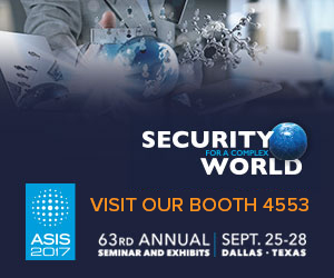 ASIS 2017 - Visit Booth 4553