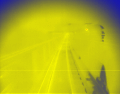 Example water leak in tunnel wall detected by ENSCO’s Thermal Imaging System (THIS) - Rail Inspection Technologies